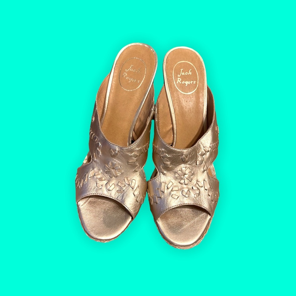 Platinum Jack Rogers wedge sandal